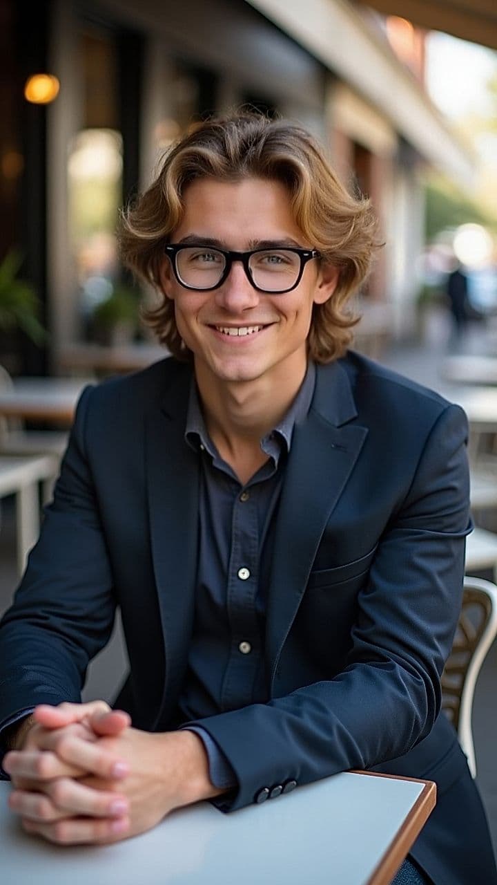 Professional (Outdoor Café) - Photo AI generated